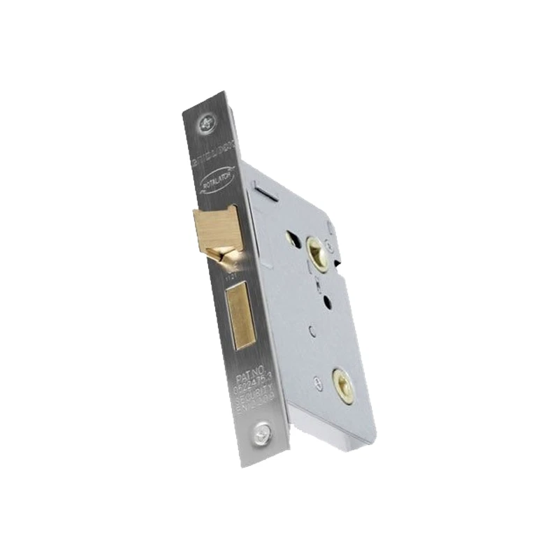 Zeta 75mm (3) Mortice Bathroom Lock - Satin Stainless Steel (75837) 1 Zeta 75mm (3) Mortice Bathroom Lock - Satin Stainless Steel (75837)