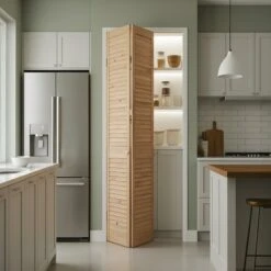 Clear Pine Internal 28mm Open Louvre Bi-fold Door Set (123116)