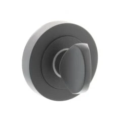 Status WC Turn And Release On Round Rose, Matt Black (87995)