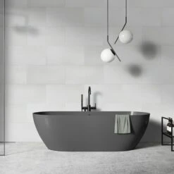 Light Grey Concrete - Luxe Vision SPC 4mm UV Resistant Coating Wall Panelling (123051)