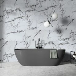 White Marble - Luxe Vision SPC 4mm UV Resistant Coating Wall Panelling (123046)