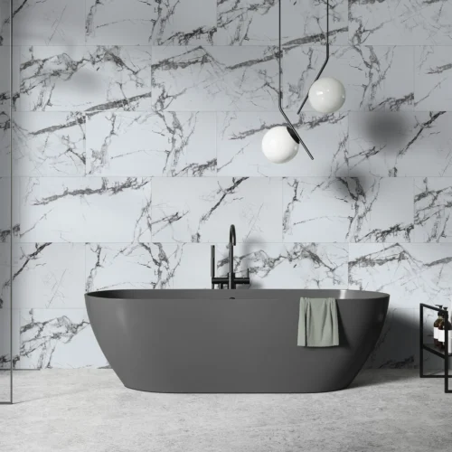 White Marble - Luxe Vision SPC 4mm UV Resistant Coating Wall Panelling (123046)