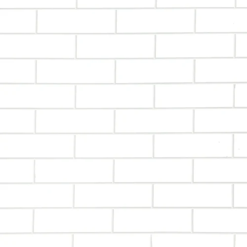 PVC Gloss Shower Wall Panel - London White Brick (SP11)