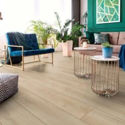 Summer Oak Beige - 8mm Water-Resistant Laminate Flooring (D3902) -Oak Door Store SKU500009 lifestyle e2d68b11 9c51 4c48 a6f4 9f0017cc7d7d
