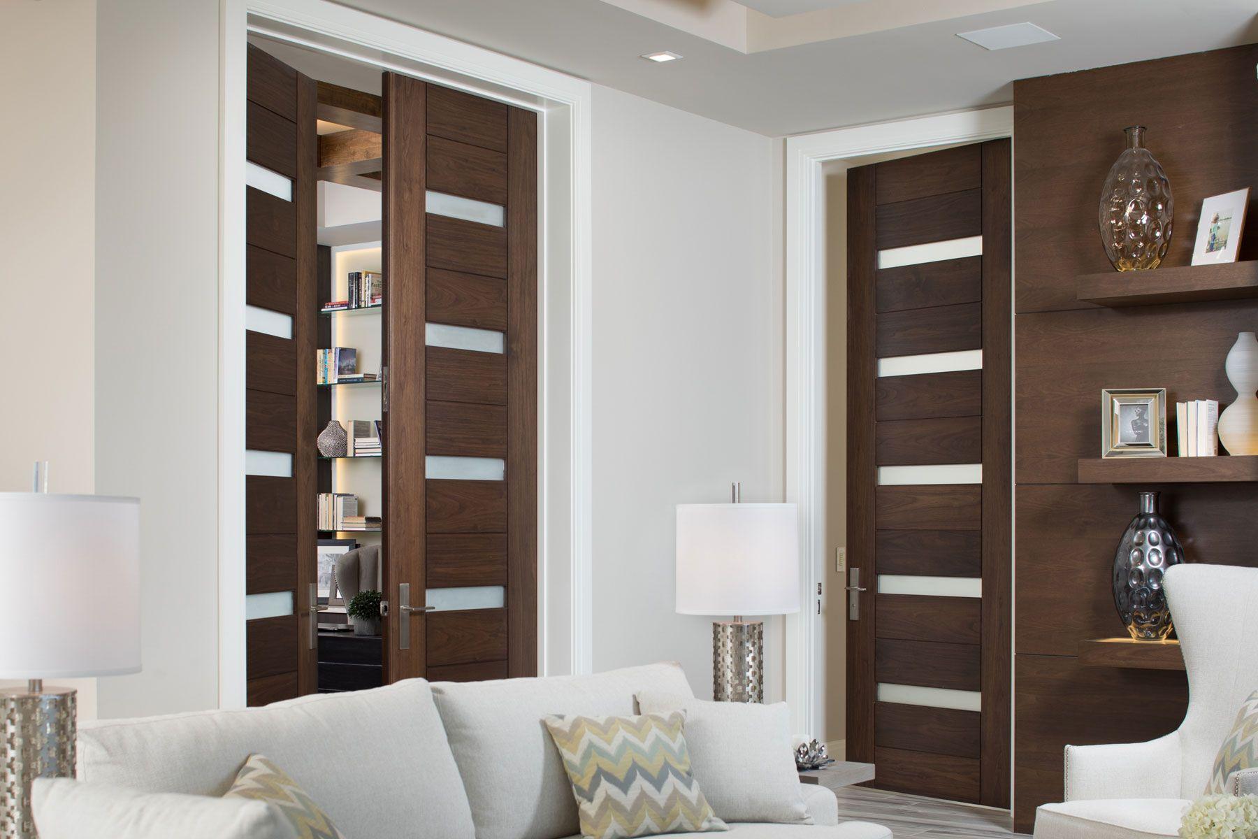 Oak Door Store -Oak Door Store dual dark artistic barn doors with four glass inserts