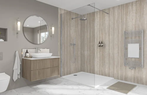 Travertine - 2420 X 1200mm Waterproof Wall Panelling