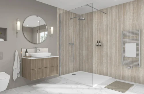 Travertine - 2420 X 600mm Waterproof Wall Panelling