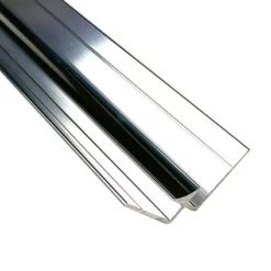 Polished Silver - Waterproof Wall Panelling Internal Corner -Oak Door Store wwswa int ps 2440 3